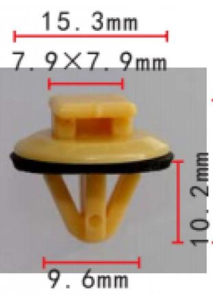 Клипсы c0356 молдинга lexus toyota nissan pontiac 5271728010 9046710077 (уп. 100 шт.)