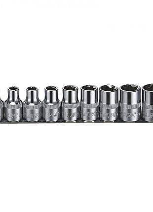 Набір головок е 10од. 1/4"- 3/8" dr" (e4-e18) alloid" (нге-418б) блист. (5 штук)