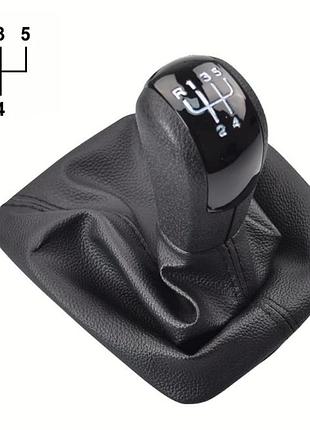Ручка кпп с чехлом skoda octavia ii (04-11) black пластик (r5 speed) new style fxskd-17/5 #041