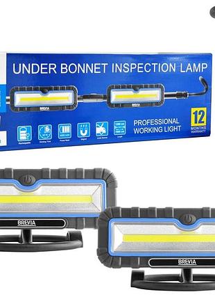 Переноска інспекційна профі 2x10w cob/1000 lm, акб-2x4000ah, кроншт.телеск 120-190см/ brevia №11520