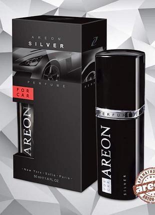 Освежитель спрей 50ml - "areon" - premium perfume - silver (серебро) пласт.бутылка (6шт/уп)