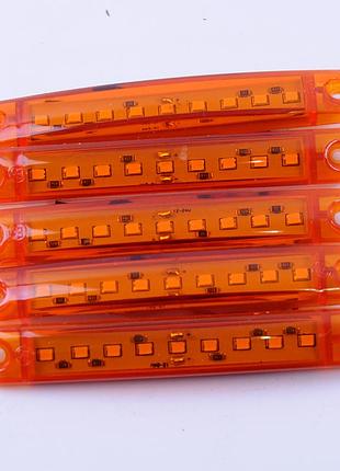 Габарит - помаранчевий - 100х15мм - 12/24v led 9 діодів - "thoc auto" тн-911 (5шт)