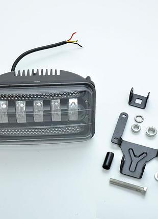 Фара-led прямокутник 75w (15w*5) 10-30v 170*105*80mm ближнє/flood+ходові вогні (w 01-75) (1шт) 363
