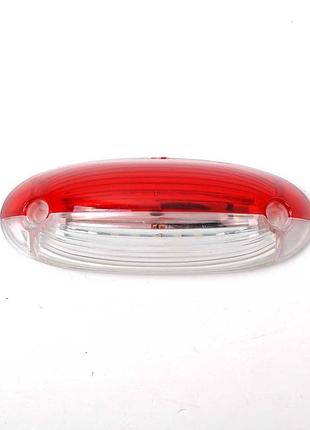 Габарит - красно-белый - 125х45мм - 12/24v led 18 диод - "thoc auto" выпуклый тн-1818 (2шт)