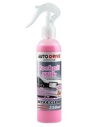 Полироль торпеды молочко триггер 250ml "autodrive" жвачка ad0024 (24шт/уп)