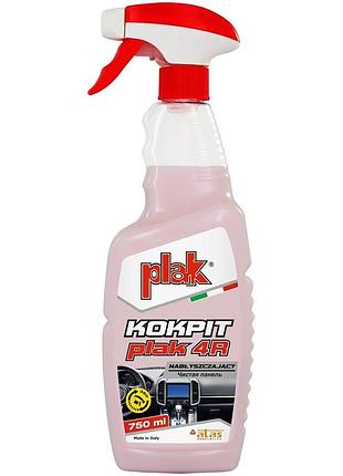Полироль торпеды молочко триггер 750ml "plak" 4r / без силикона - клуб.запах (24шт/уп)