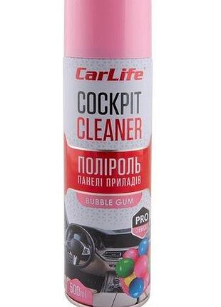 Полироль торпеды спрей 500ml "carlife" cockpit жуйка cf510 (24шт/уп)