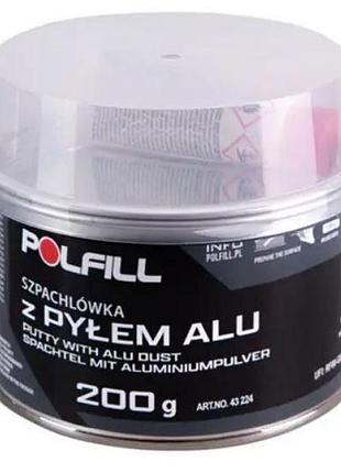 Шпатлевка с алюминием 200g "polfill" с отвердителем 43224