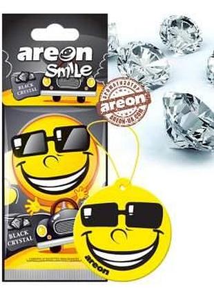 Освежитель сухой лист - "areon" - smile dry - black crystal (черный кристал) (10шт/360ящ)