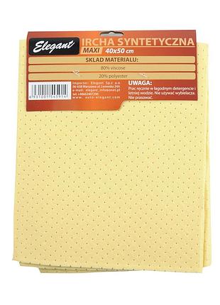 Салфетка профессиональная 40х50 для стекла и кузова перф-на "elegant el100 154" желтая