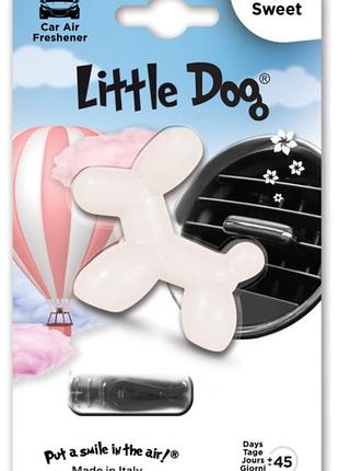 Освежитель на обдув "little dog" сладкий (sweet white) "little joe" ed0220