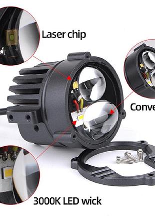 Фара-led-bi круг p-71-40w ø66мм h-50мм 10-80v w/w 4 391