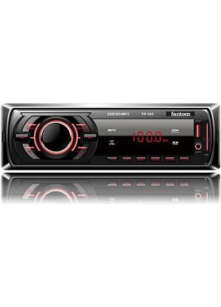 Автомагнітола fantom fp-303 (black/red)/usb/sd/4x40w