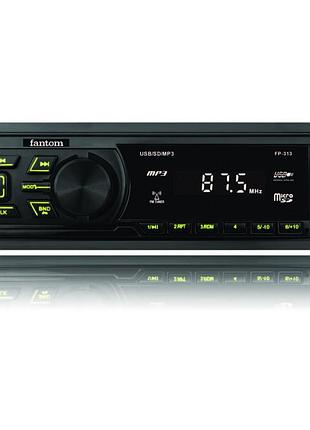 Автомагнітола fantom fp-313 (black/green)/usb/sd//посил. кач.звука/bluetooth 4x40w