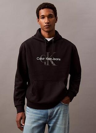 Чоловіче худі на флісі calvin klein з логотипом