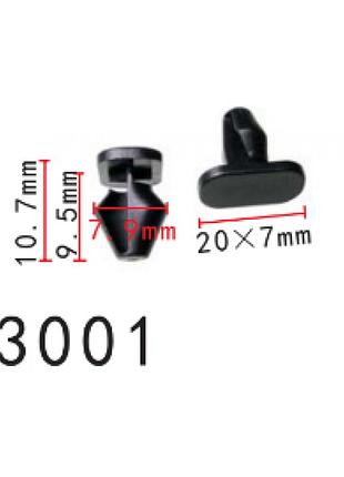 Кліпси c3001 ущільнювача peugeot citroen 9025w9 9025j8 (уп. 100шт.)