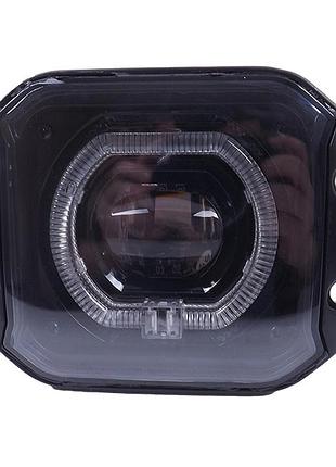 Фара-led прямоугольник 28w диодная j14-28w+drl бледно-белый/дальний/drl-белый(1шт)