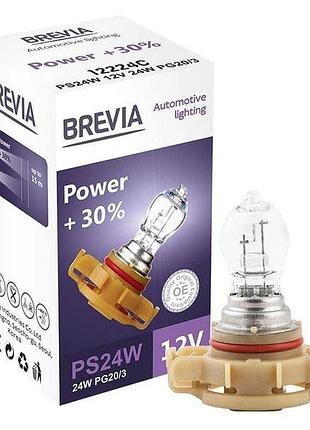 Лампа 12v (цок.pg20/3) ps24w + 30% "brevia" (12224c)