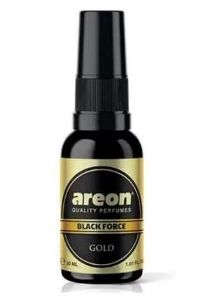Освежитель спрей 30ml - "areon"- perfume premium - black force - gold (золото) стекло концентрат 1:2