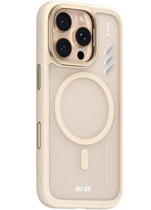 Tpu+pc чохол blueo frosted heat dissipation stand with magsafe для apple iphone 16 pro (6.3")