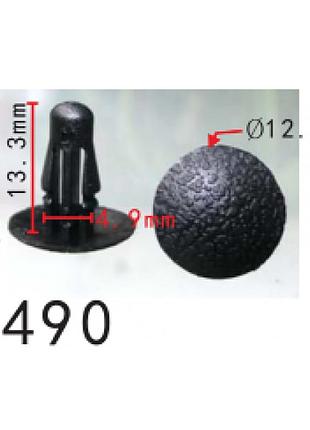 Кліпси c0490 ущільнювача капота nissan, infiniti, mazda, toyota (76876-w5000, 10874) (уп.100шт)