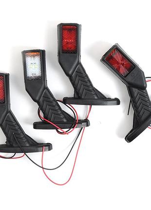 Габарит "ріжки" косий 13см 12/24v червоний+білий+жовтий 2+2+4led yp-143 (2шт)