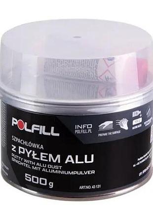 Шпатлевка с алюминием 500g "polfill" с отвердителем 43131