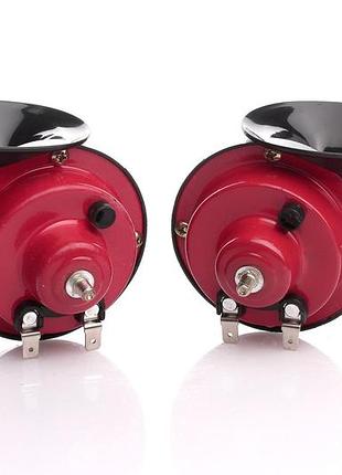 Сигнал 12v улитки 2контактный ø 85mm "elegant" 100 720 - красно-черный (40шт/ящ)