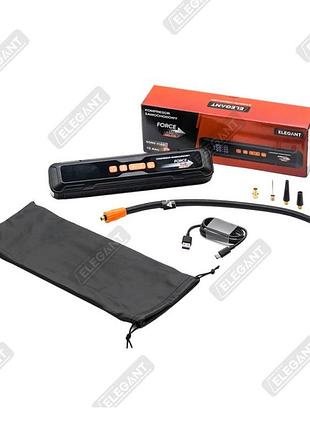 Компрессор elegant force plus 100015 - 12v/6000 mah/10атм 4-режимы/led фонарь/павербанкusb 5v-2.4a 6
