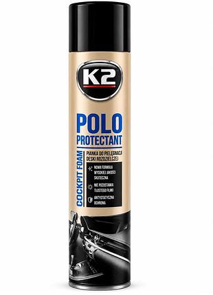 Полироль торпеды спрей 750ml "k2" polo protectant fahren matt пенный k418 (12шт/уп)