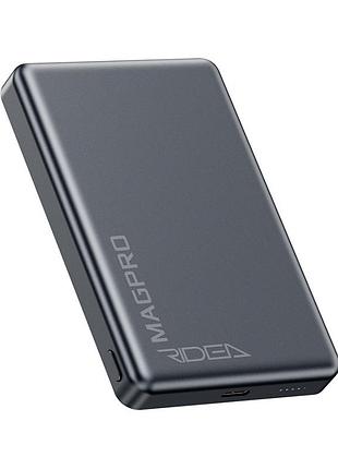Мобильная батарея ridea rp-m10 magpro qc/pd 20w, qi 15w with magnetic 10000mah серый