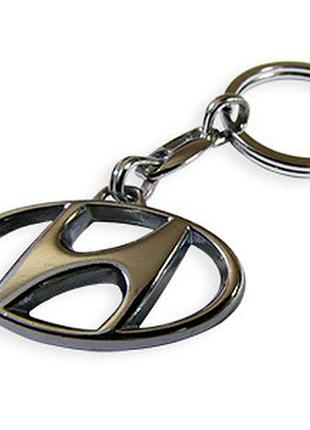 Брелок для ключей hyundai металл/хром