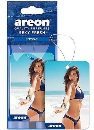 Освежитель сухой лист - "areon" - sexy fresh - new car (новая машина) (10шт/уп)