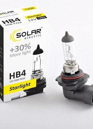 Лампа 12v hb4 55w + 30% starlight "solar" (1шт) (1206) (10шт/уп)