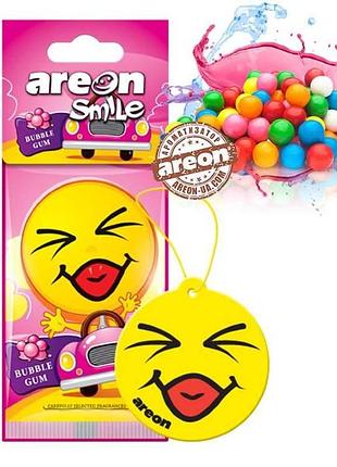 Освежитель сухой лист - "areon" - smile dry - bubble gum (жуйка) (10шт/360ящ)