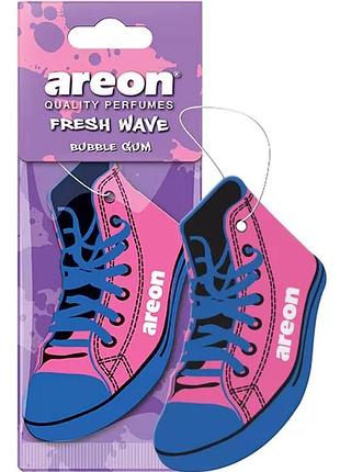 Освежитель сухой лист кеды - "areon" - fresh wave - bubble gum (жуйка) (10шт/360ящ)