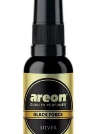 Освежитель спрей 30ml - "areon"- perfume premium - black force - silver (серебро) стекло концентрат 1:2