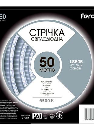 Світлодіодна стрічка feron ls606 12в 7.2вт/м 50м білий