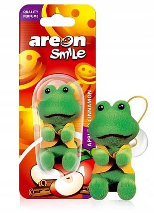Освежитель сухой игрушка - "areon" - smile - apple cinnamon (яблоко с корицей) (12шт/уп)