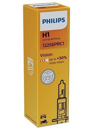 Лампа 12v h1 55w + 30% premium "philips" (1шт) (12258prc1)