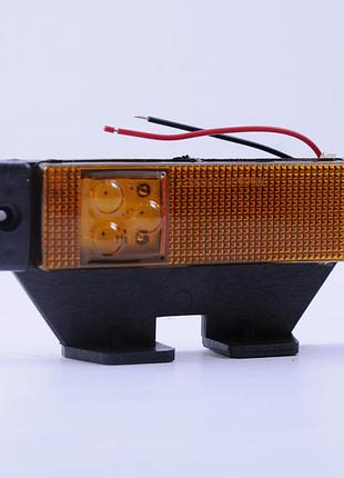 Габарит - оранжевый - 130х30мм - 12/24v led 3 диода с кронштейном - "thoc auto" тн-351 (1шт)