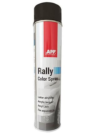 Лак акриловий чорний глянець 600ml "app rally color" 210113 (12шт/уп)