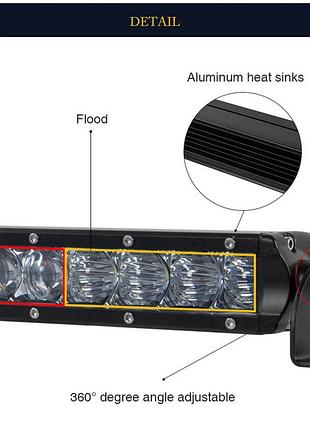Фара-led балка 1295*43*80mm 250w (5w*50) 10-30v ближнє+дальнє (lc4 5d 250w) (1шт) 3408