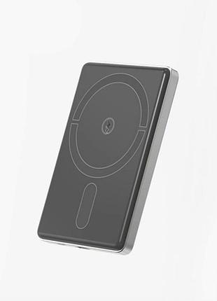 Power bank aspor a381 magnetic wireless 5000mah (type-c/20w)- сірий (900154)