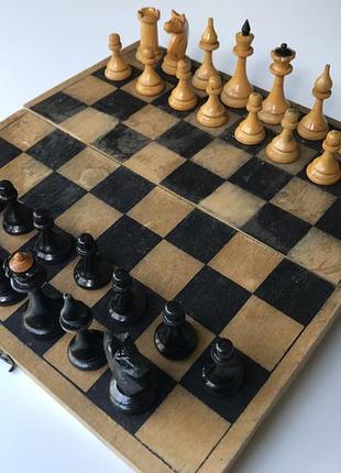 Шахматы деревянные 29х29 см 31 из 32 фигур ссср халтуринская фабрика культтоваров 1 сорт винтаж советские ретро настольная игра винтажные подарок