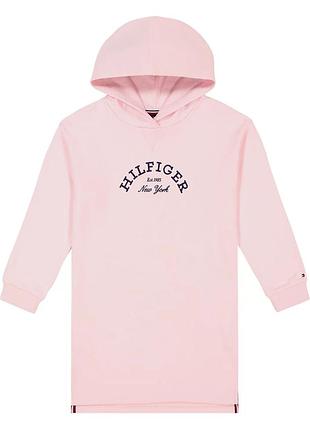 Детское платье-худи tommy hilfiger с капюшоном