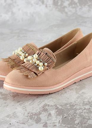 Сліпери жіночі fashion pearl 1038 38 розмір 23,5 см пудра
