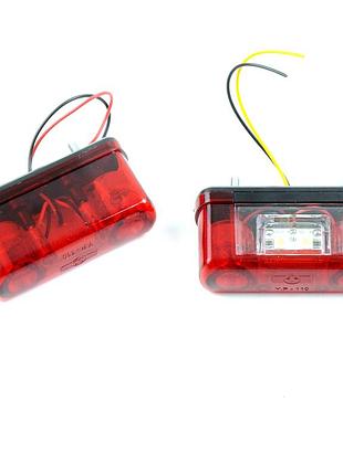 Подсветка номера 12/24v диодное 4 led красное "yuceplast" ур-110 турция (2шт./уп)