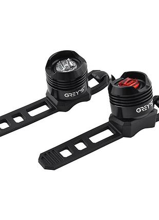 Набір вело світла 2xleds 0.5w/2xcr2032/3реж. роботи/вологонепроник/rde-white(2шт) greysled №gr12100