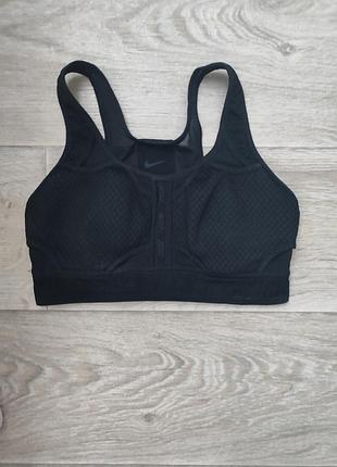 Топ черный для спорта nike dri fit женский s